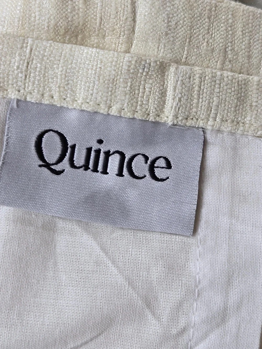 NWT QUINCE Set Of 2 48x84 Raw Silk Curtains Ivory 9027